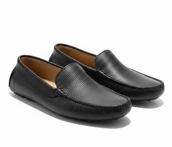 NWOB BELVEDERE STUDIO Esteban Brazilan Made Black Leather Loafers Size 12M main image 5